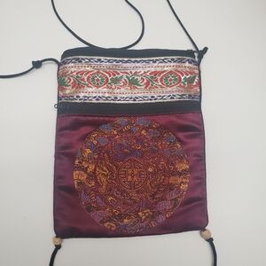Silk Crossbody Bag Nepalese 3 Pocket
